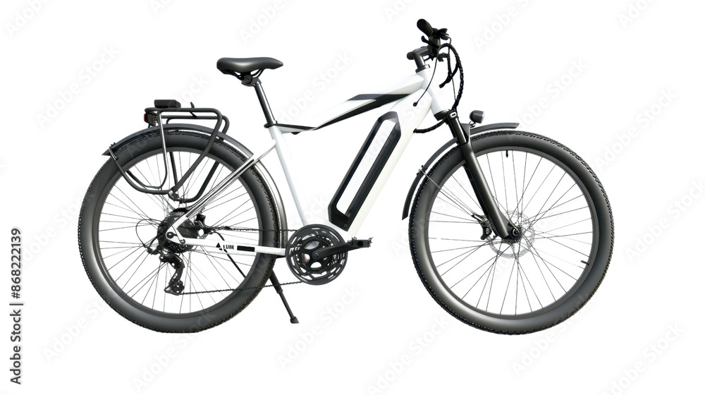 Fototapeta premium Modern Electric Bicycle on transparent background