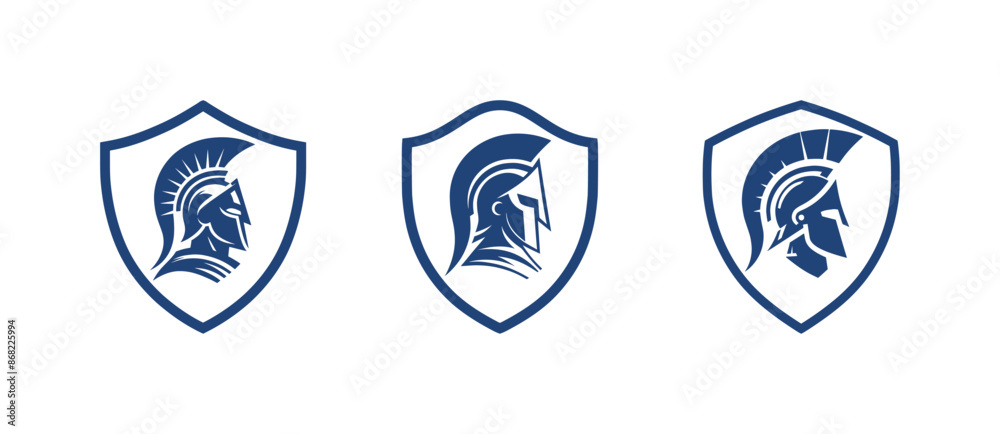 vector set of spartan warrior shield - artwork 2 vector set of spartan warrior shield - artwork 2