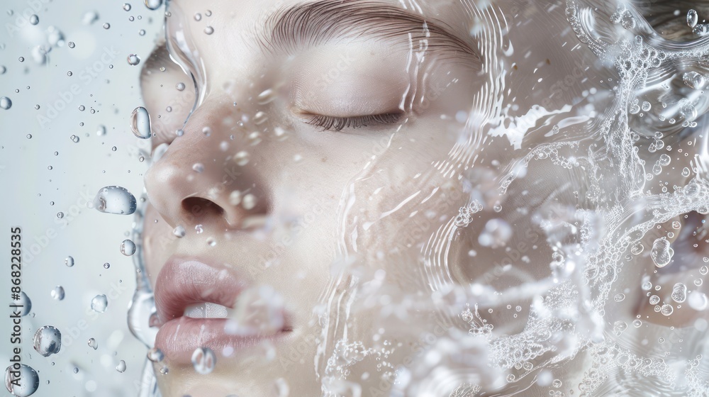 Obraz premium Face skin that is noticeably smooth and firm.