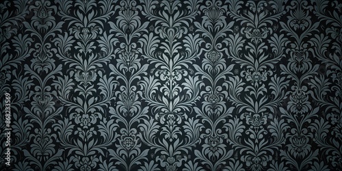 Gothic style black calligraphy floral pattern wallpaper, Gothic, black, calligraphy, floral, pattern, wallpaper, vintage, elegant
