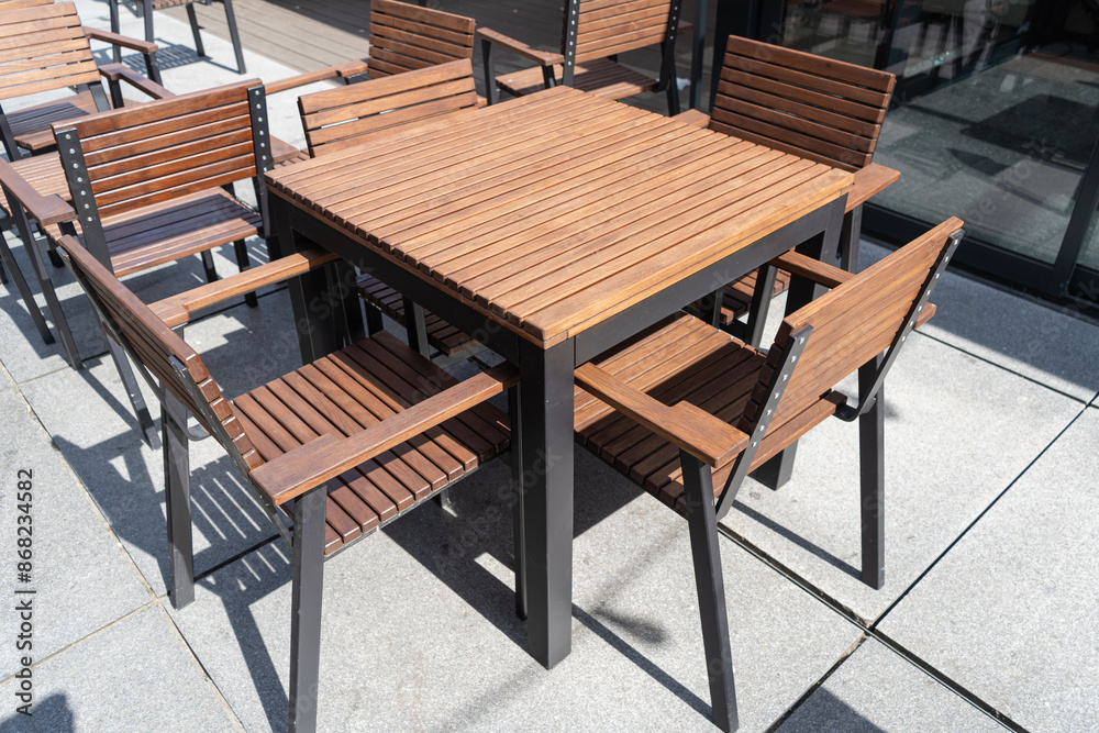 Street Restaurant Table, Empty Cafe Tables, Bistro Seat, Bar Terrace, Outdoor Restaurants, Cafeteria Street Restaurant Table, Empty Cafe Tables, Bistro Seat, Bar Terrace, Outdoor Restaurants, Cafeteria