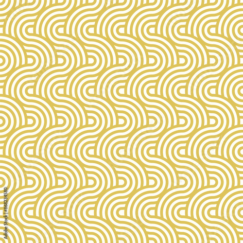 Seamless wave instant noodles pattern. Abstract geometric vector background for backdrop, wallpaper, fabric, interior design, craft and others, vector illustration, Asian culture, common geometric