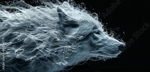 Wolf Emerging From Water In Artistic Splash
