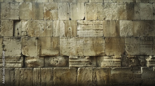 Holy Place. Wailing Wall: A Symbolic Place of Prayer and Pilgrimage in Jerusalem