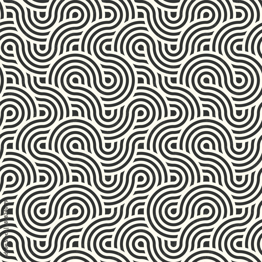 Seamless wave instant noodles pattern. Abstract geometric vector background for backdrop, wallpaper, fabric, interior design, craft and others, vector illustration, Asian culture, common geometric Seamless wave instant noodles pattern. Abstract geometric vector background for backdrop, wallpaper, fabric, interior design, craft and others, vector illustration, Asian culture, common geometric