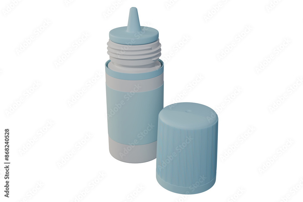 3D rendering of ultrasound gel bottle on white background 3D rendering of ultrasound gel bottle on white background