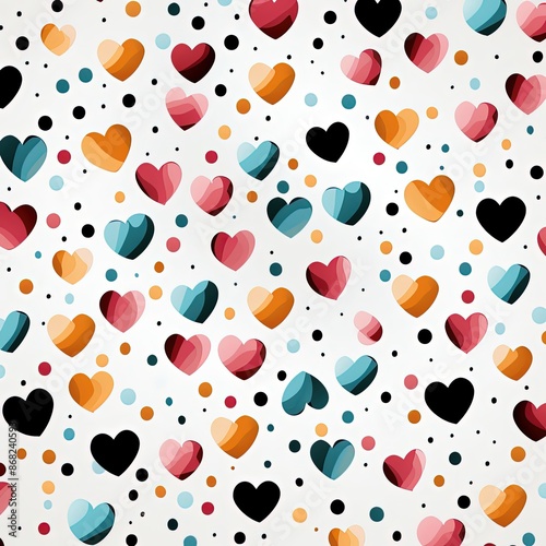 Romantic Hearts and Flowers: Valentine's Day Vector Illustration