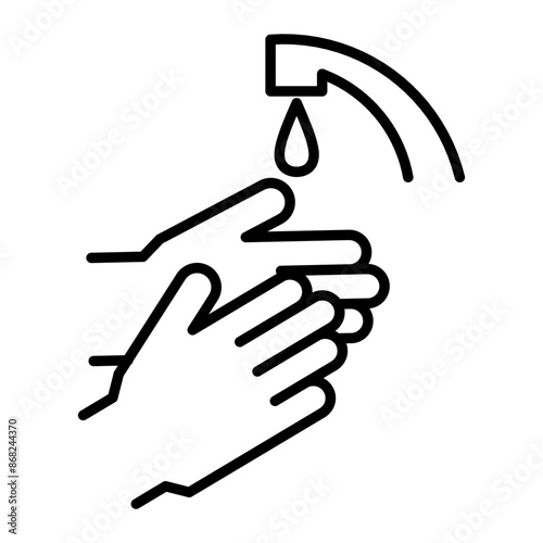 wash hand icon sign, washing hand icon
