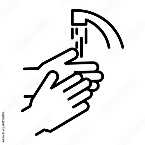 wash hand icon sign, washing hand icon