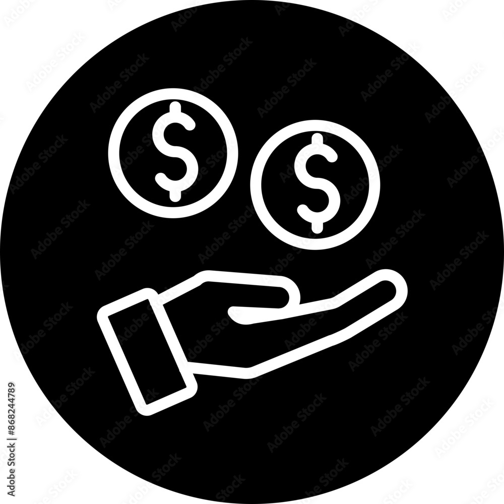 Dividend Policy Vector Line White Circle Black Dividend Policy Vector Line White Circle Black