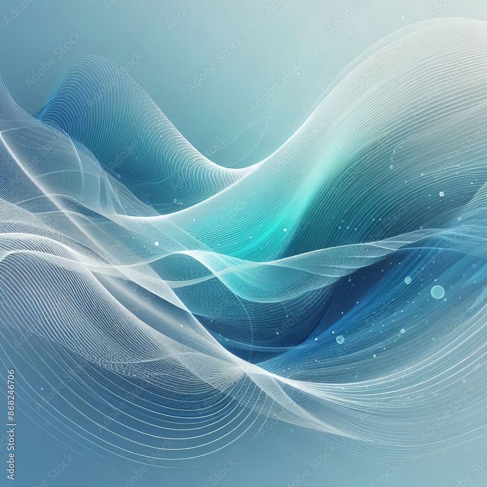 Smooth Blue Wave Abstract Art with Pink Accents and Futuristic Design Smooth Blue Wave Abstract Art with Pink Accents and Futuristic Design