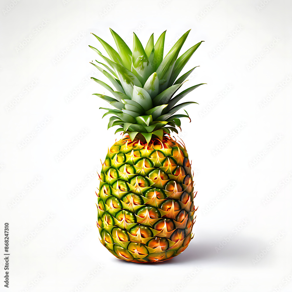 Fototapeta premium pineapple on white background