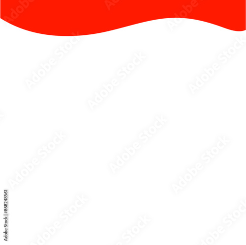 Red Banner Top Divider. Separator For Banners, Apps, Posters. Isolated Vector Illustration
