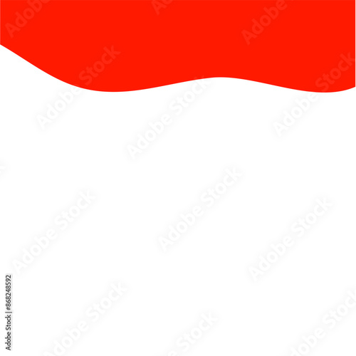Red Banner Top Divider. Separator For Banners, Apps, Posters. Isolated Vector Illustration