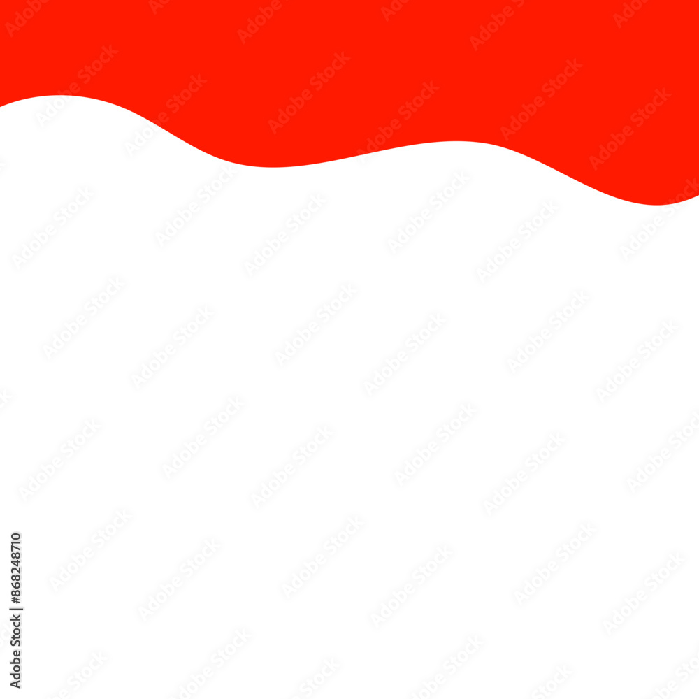 Naklejka premium Red Banner Top Divider. Separator For Banners, Apps, Posters. Isolated Vector Illustration