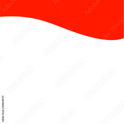 Red Banner Top Divider. Separator For Banners, Apps, Posters. Isolated Vector Illustration