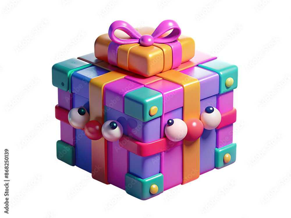 Fototapeta premium Beautiful 3d render gift box