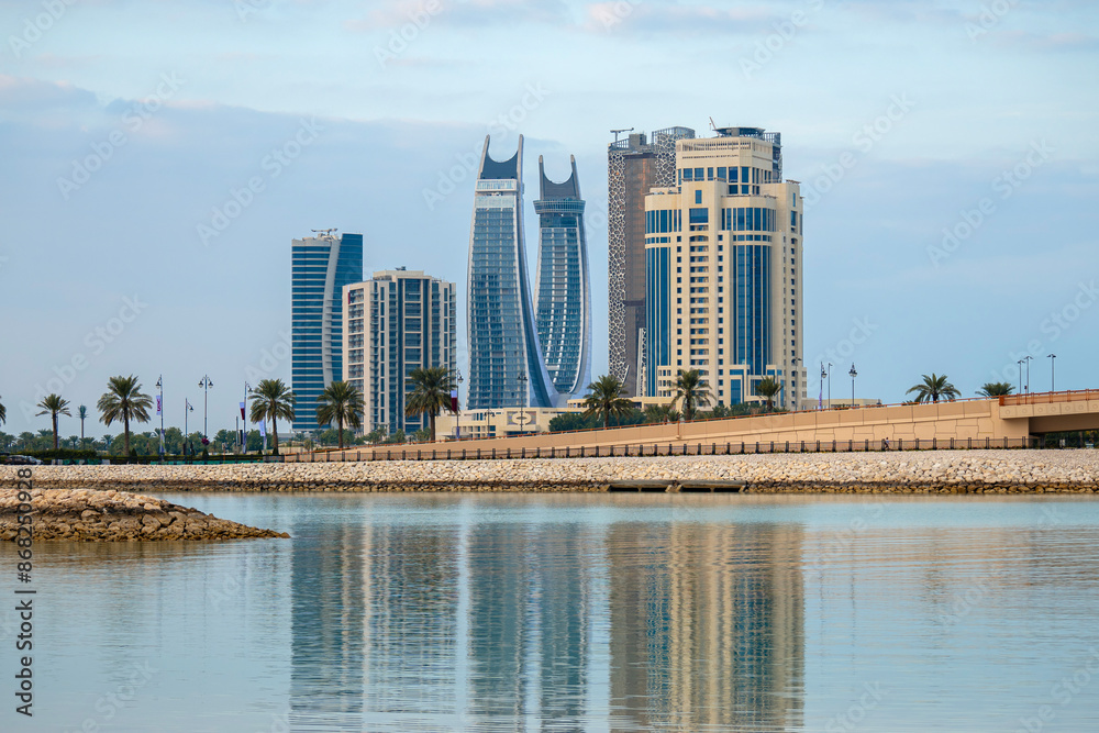 Fototapeta premium Lusail Skyline view form Pearl Qatar 