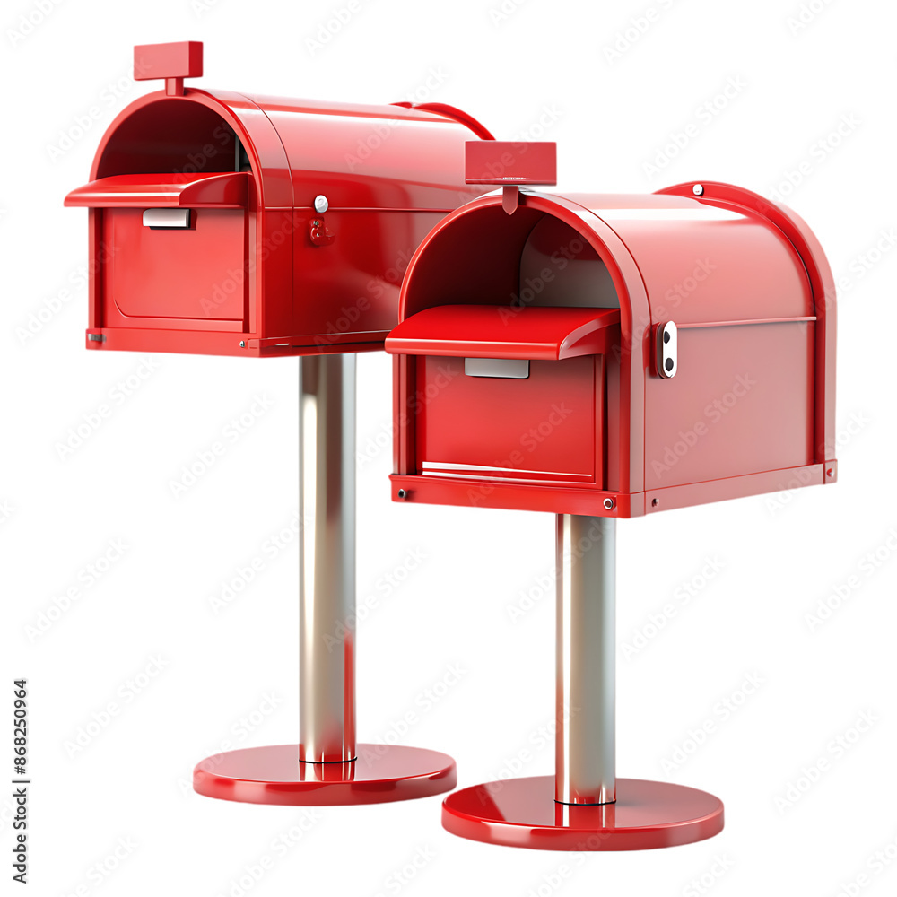 post boxes on transparent background post boxes on transparent background