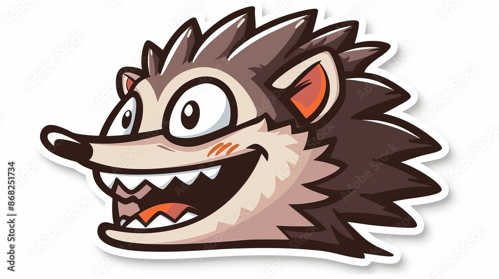 Smiling Hedgehog Cartoon Illustration Smiling Hedgehog Cartoon Illustration