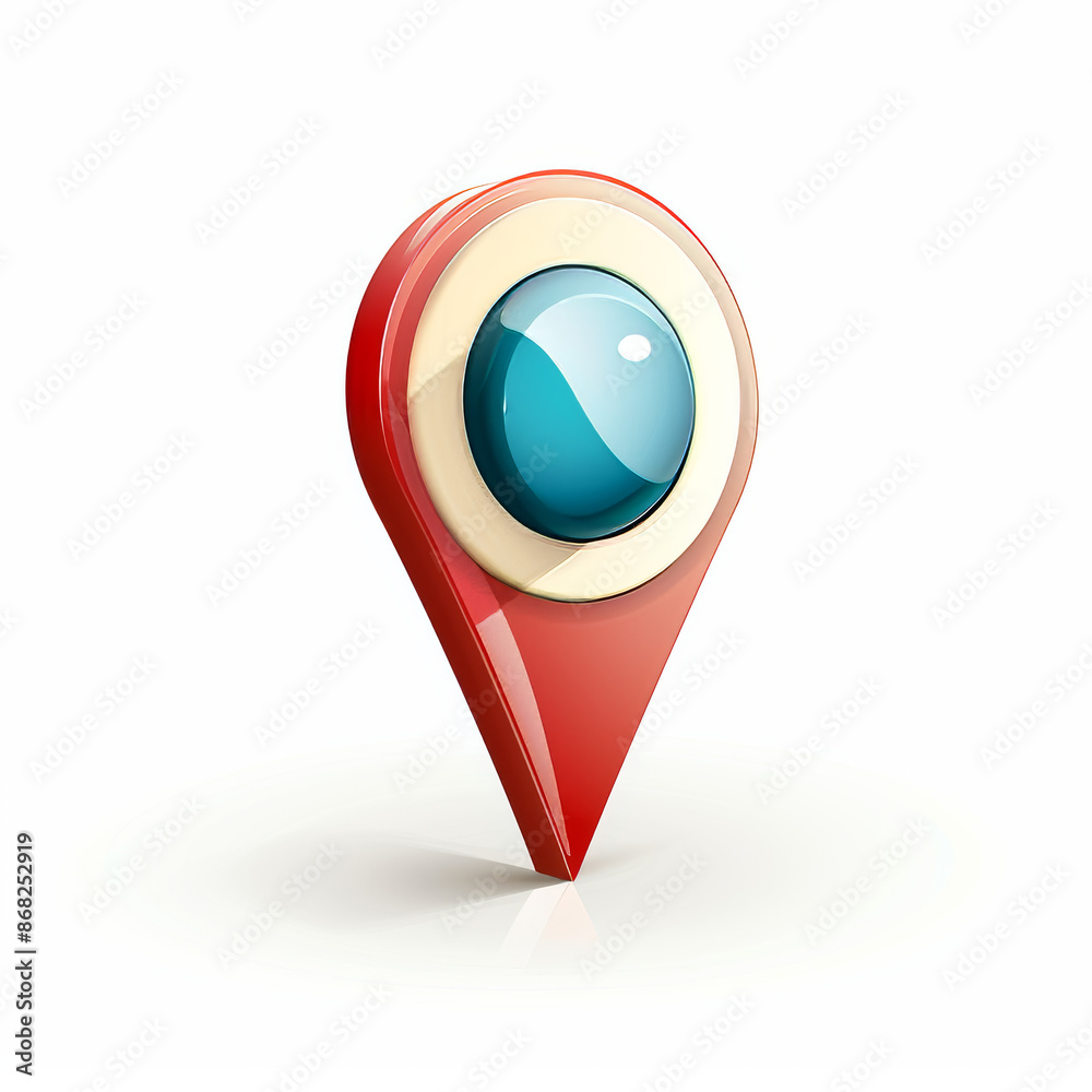 Vector icon depicting a simple form of a location pin. Vector icon depicting a simple form of a location pin.