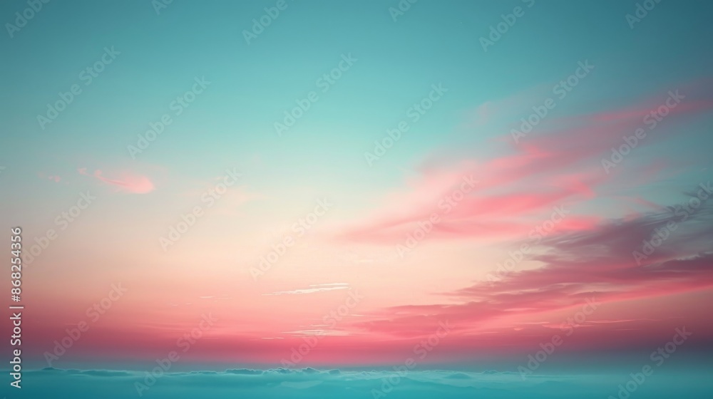 A View of the Sky with Pink Clouds and a Blue Sky in the Distance - Generative AI A View of the Sky with Pink Clouds and a Blue Sky in the Distance - Generative AI