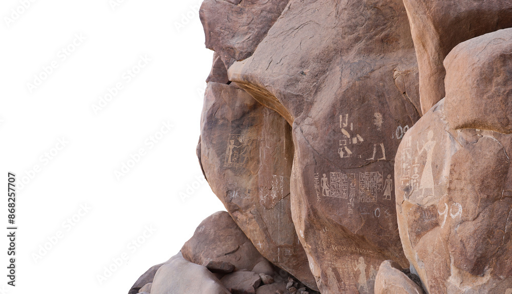 Ancient egyptian hieroglyphs carved on Famine Stela in Aswan, Egypt Ancient egyptian hieroglyphs carved on Famine Stela in Aswan, Egypt