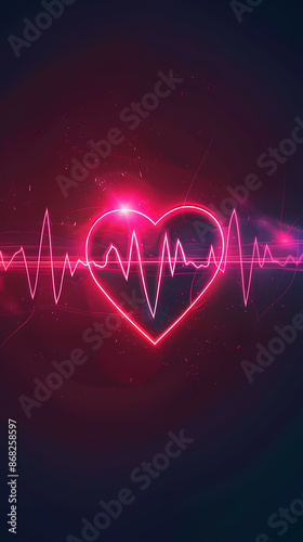 Heartbeat line, electrocardiogram