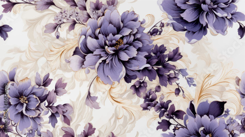 Floral background ornament. Floral artistic wallpaper with delicate flowers, leaves. Design in burgundy and beige tones of watercolor texture for banners, printing on fabric, paper, wall paintings.