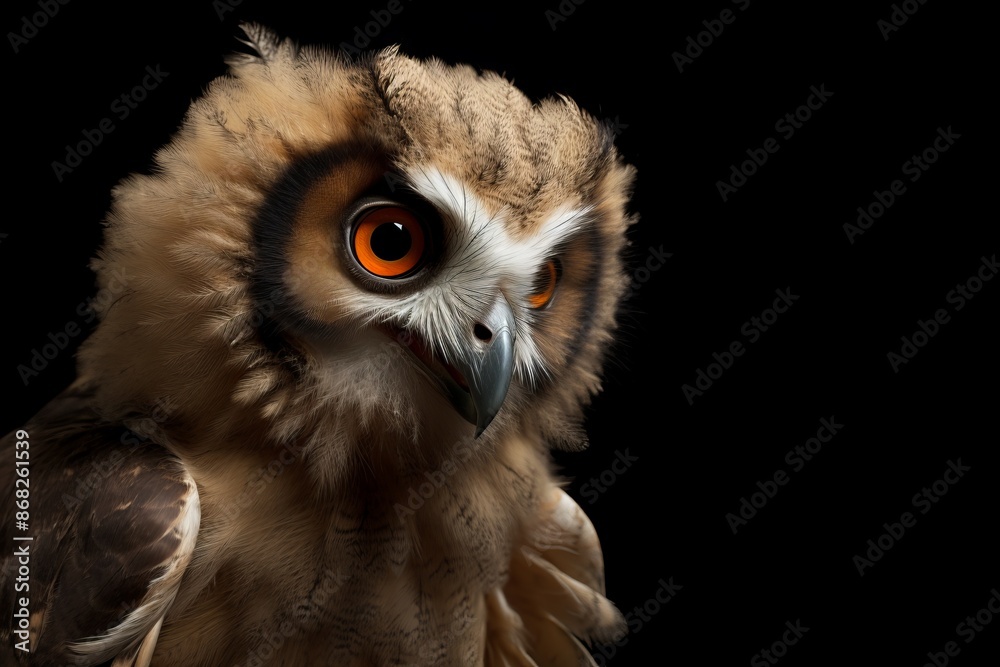 Obraz premium photo of a baby eagle owl