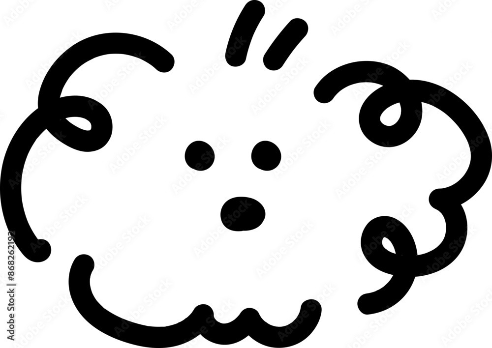 Cartoon doodle dog line art illustration Cartoon doodle dog line art illustration