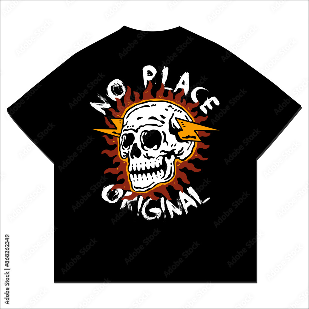 Streetwise Psychosis Grunge Skull Graphic for Urban Wear Streetwise Psychosis Grunge Skull Graphic for Urban Wear