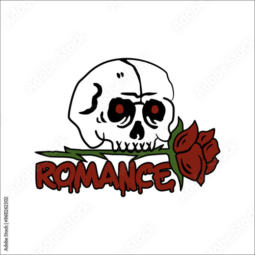 Streetwise Psychosis Grunge Skull Graphic for Urban Wear