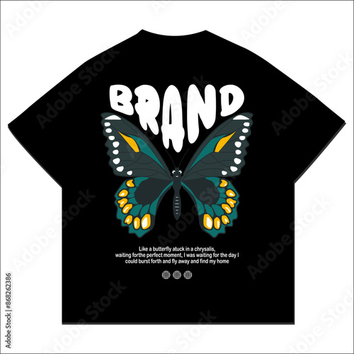 Streetwise Retro Urban Fashion with Inspirational Butterfly Art