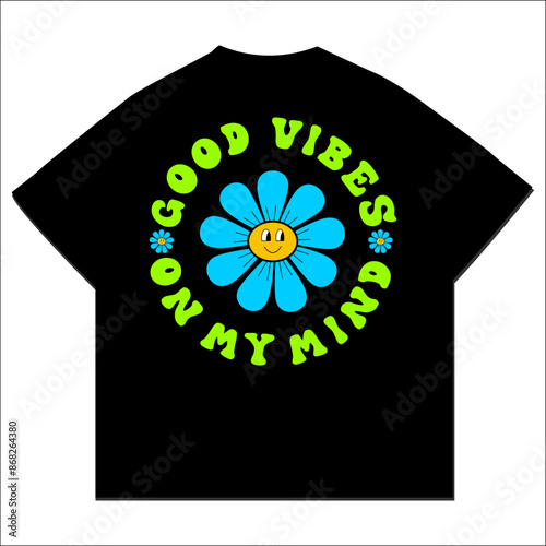 Positive Thinking and Flowers Vintage Graphics for Streetwear