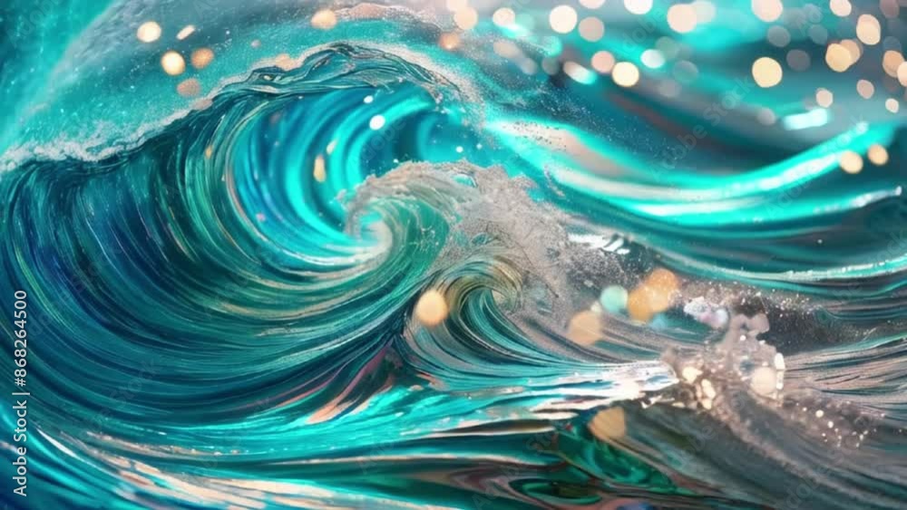 Sea with beautiful waves
