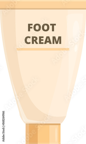Plastic tube is containing moisturizing foot cream for pedicure treatment