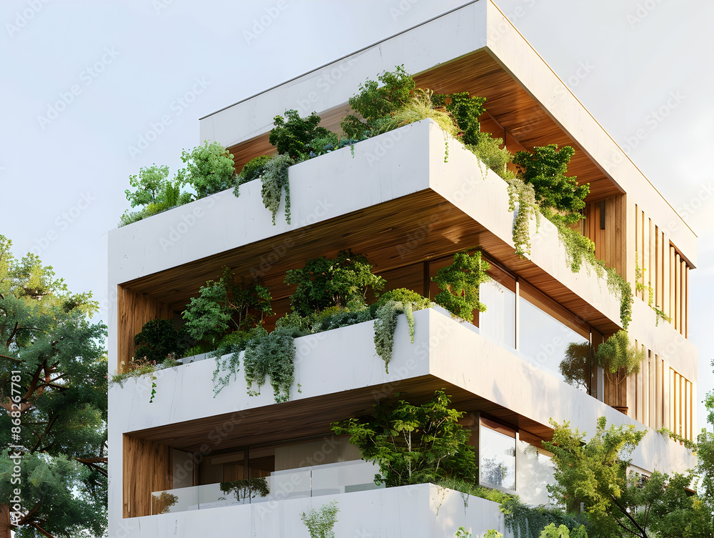 Fototapeta premium New luxury residential buildings, stylish office building, Premium Apartments and flat building, City building