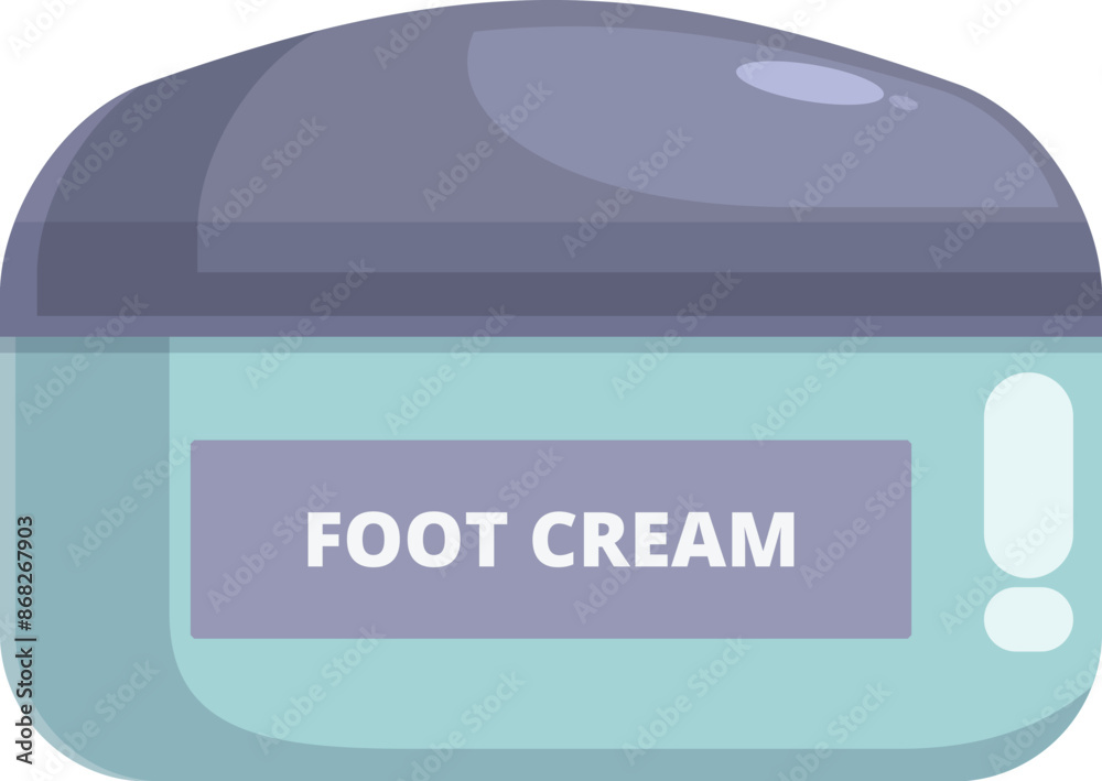 Fototapeta premium Jar of foot cream is waiting to provide relief and hydration for dry and cracked feet