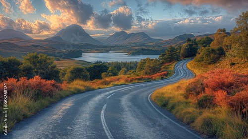 Serene Summer Drive on The North Coast 500: Highland Scenic Route in Scotland photo