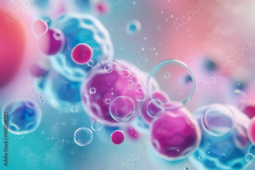 Wallpaper Mural High-Detail Microscopic Image of Antioxidant Reaction Torontodigital.ca