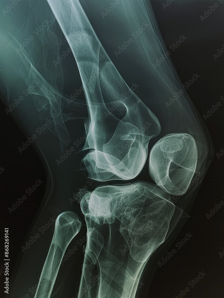 A 3D view of a knee injury in a French radiography A 3D view of a knee injury in a French radiography