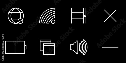 icon interface windowa black ... photo