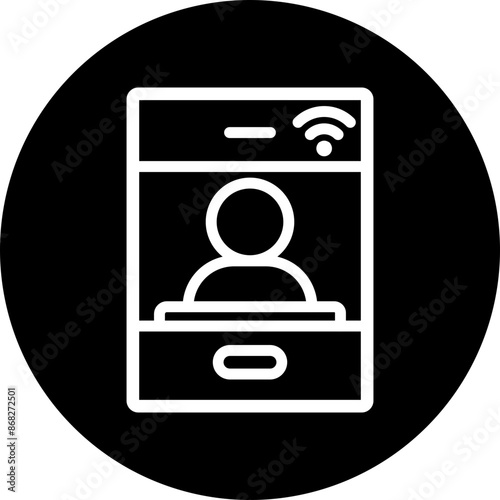 Online Lecture Vector Line White Circle Black