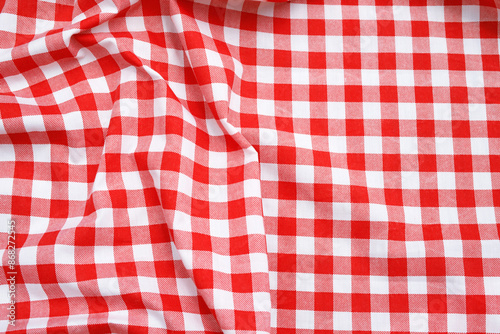 red white plaid tablecloth background