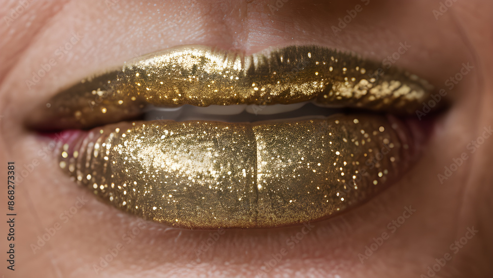 gold, glitter, glossy, sparkle, lips, beauty, lipgloss, makeup, mouth, woman gold, glitter, glossy, sparkle, lips, beauty, lipgloss, makeup, mouth, woman