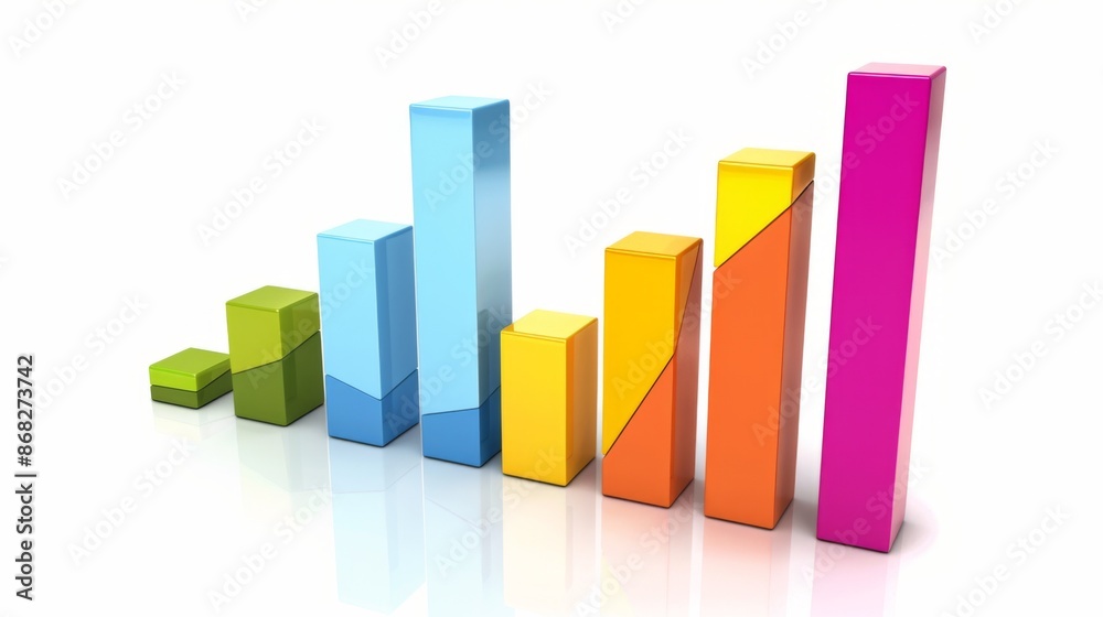 A bar graph showing sales performance over several quarters, used in a business review meeting. A bar graph showing sales performance over several quarters, used in a business review meeting.