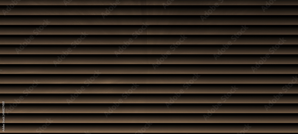 Black and brown striped background. Horizontal metallic steel plate. Urban style backdrop in light gray tones. Cool colored simple design of textured surface with effect of jalousie border in frame. Black and brown striped background. Horizontal metallic steel plate. Urban style backdrop in light gray tones. Cool colored simple design of textured surface with effect of jalousie border in frame.