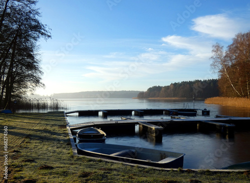 Winter impressions from Lake Garder near Lohmen (Germany) photo