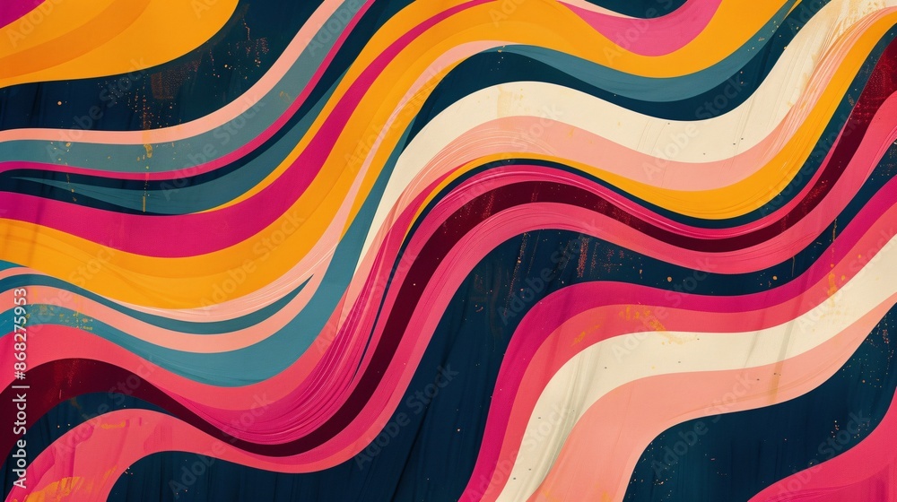 Abstract Wavy Pattern with Vibrant Colors Abstract Wavy Pattern with Vibrant Colors